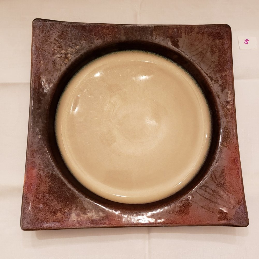 Mikasa Solstice Ruby Red Stoneware Dinner Plate Very Good Preowned 3